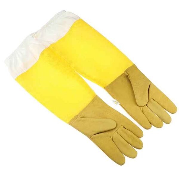 Brown leather beekeeping Gloves