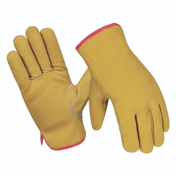 Cold weather leather work gloves