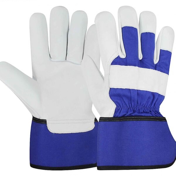 Leather rigger gloves blue