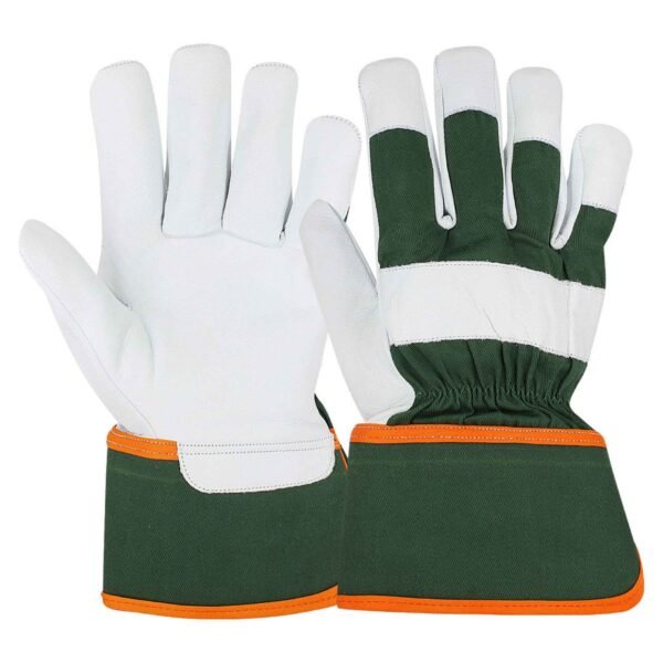 Leather rigger gloves green