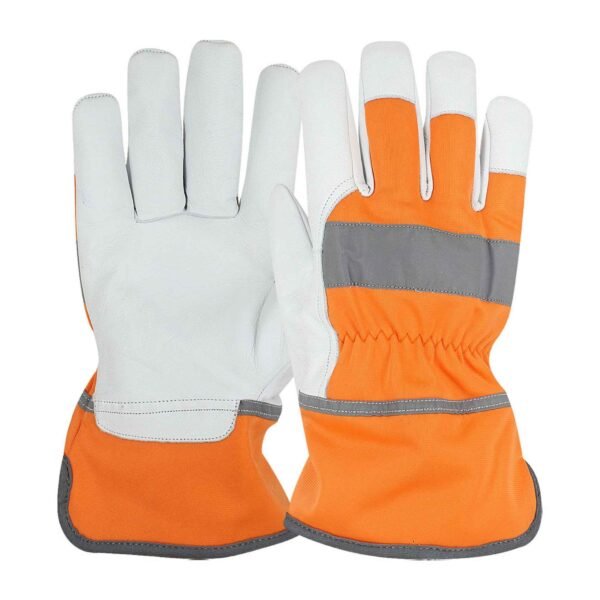 Orange rigger gloves